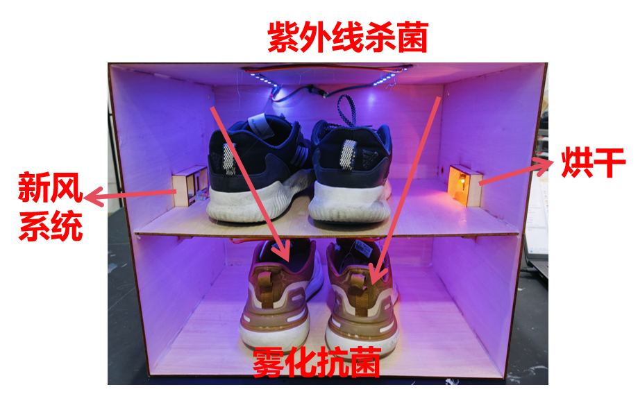 多维度净化融合的智能鞋柜